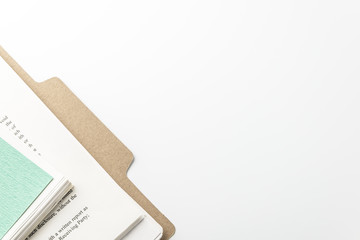 Paper Files on Desk.