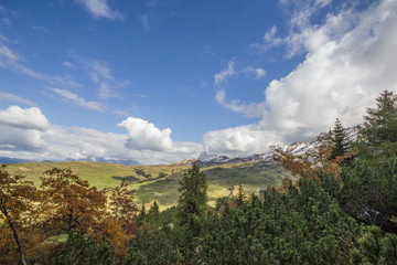 Fototapeta na wymiar Panorama dalle alpi