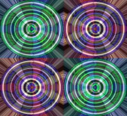 Colorful Circles with Yarn