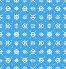  Seamless Wallpaper with Beautiful Snowflakes, Winter Background