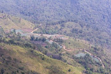 Fototapeta premium village with garden in doi inthanon, Chiangmai Thailand