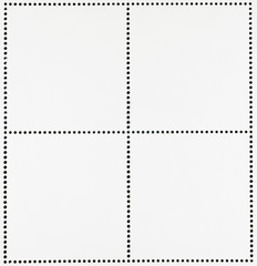 Blank Postage Stamps Block of Four