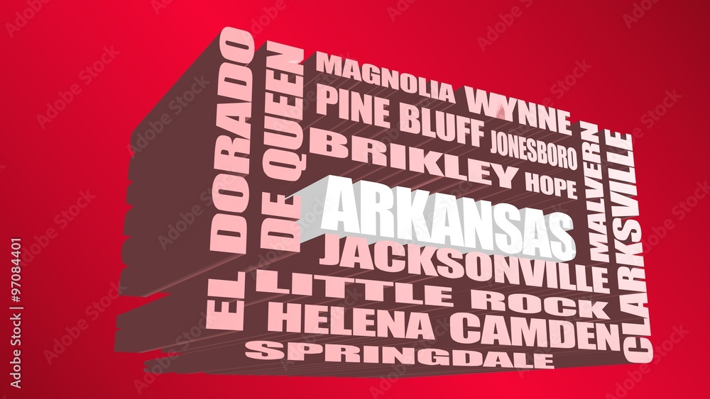 Wall mural arkansas state cities list 