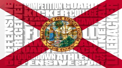 American football word cloud concept