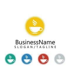 Coffee Cafe logo icon vector
