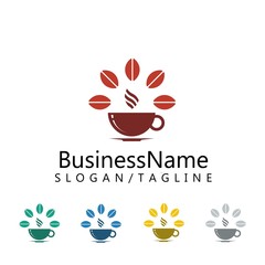 Coffee Cafe logo icon vector
