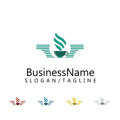 Coffee Cafe logo icon vector
