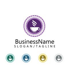 Coffee Cafe logo icon vector
