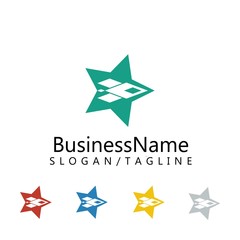 Obraz premium Rocket logo icon Vector