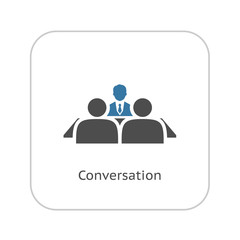 Conversation Icon. Flat Design.
