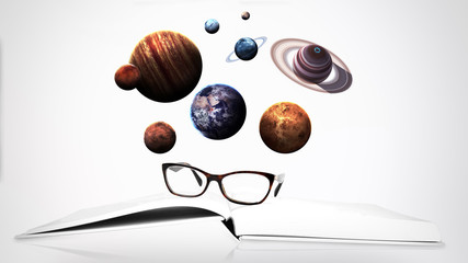Solar system and space objects. Elements of this image furnished by NASA