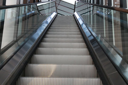escalator in modern office building