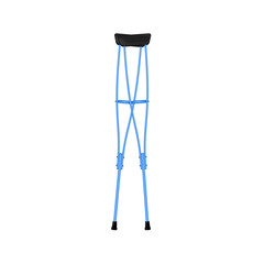 Retro crutches in blue design