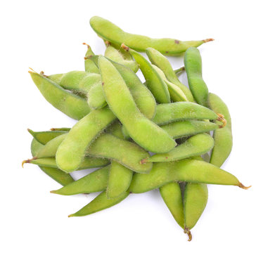 soy bean on white background