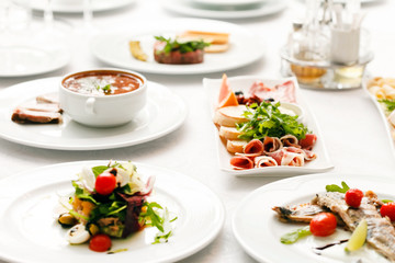 table with food