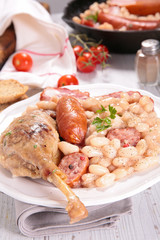 white bean and meats