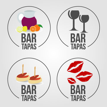 4 tapas bar icons