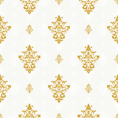 Vector seamless pattern with golden ornament © K3Star
