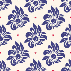 Trendy seamless floral pattern