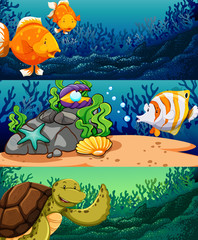 Sea animals under the ocean © blueringmedia