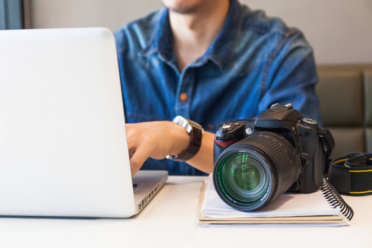 Working space for photographer, designer or hipster style. Have