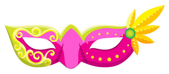 Party mask in pink color