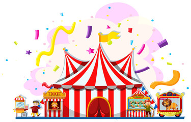 People working at the carnival