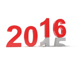 2015-2016 change new year 2016 isolated