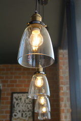 Beautiful retro luxury light lamp decor glowing 