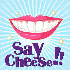 Beautiful smile with clean teeth