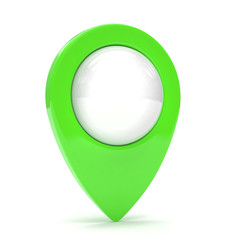 black map pointer isolated