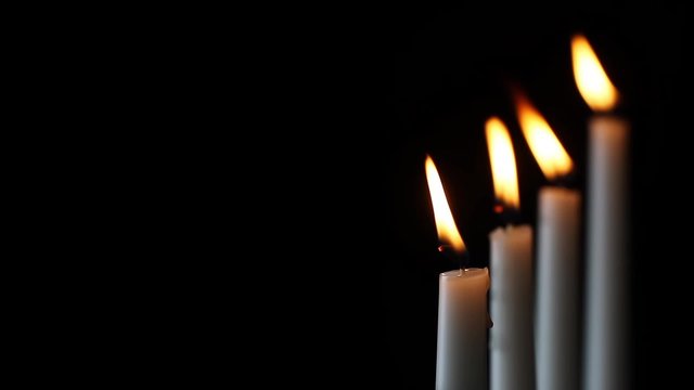 Four Candles Loop with Text Space