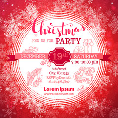 Naklejka premium Vector Merry Christmas party background.