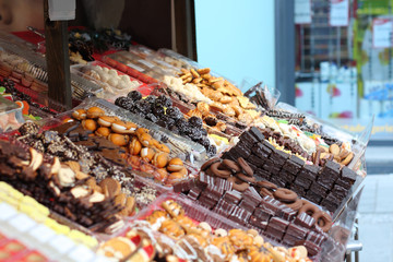 Candy on  christmas market