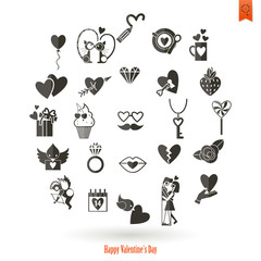 Happy Valentines Day Icons