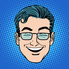 Emoji smile laughter man face icon symbol