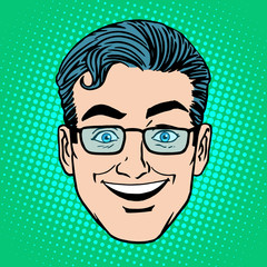 Emoji smile laughter man face icon symbol