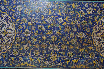 Beautiful detail of Sheikh Lotfollah Mosque in Isfahan, Iran.