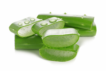 Aloe Vera leaves isolated on white background