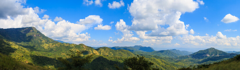 Fototapeta premium panorama with mountain and sky