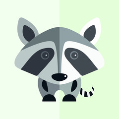 Funny Raccoon Vector illustration
