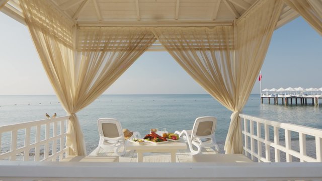 Private bungalow at the beach of a resort