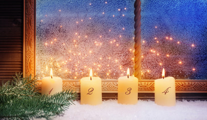 4. Advent, Fensterschmuck 