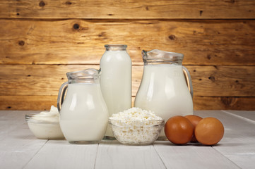 Dairy products (milk, cottage cheese, yogurt, sour cream) and eg