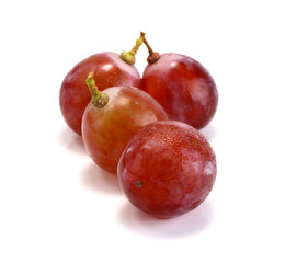Red grape isolated on white, clipping path included