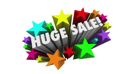 Huge Sale Stars Savings Deal Word - Powered by Adobe