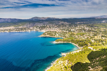 Obraz premium Cassis City And Surrounding Nature -Cassis,France