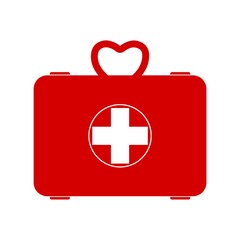 Obraz premium Red first aid box