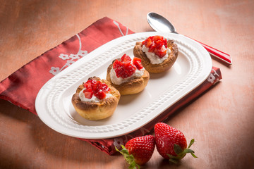 homemade strawberries pastry