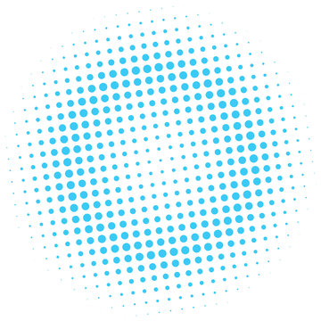 Abstract halftone blue and white vector background